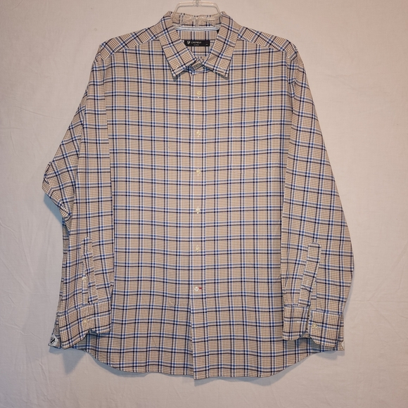 Daniel Cremieux Other - Daniel Cremieux Tan and Blue Checkered Shirt